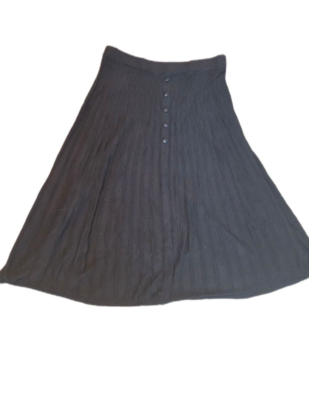 Cider Black Skirt - Women's Button-Front Skirt